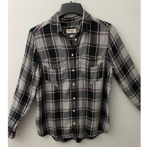 Express Plaid boyfriend flannel shirt